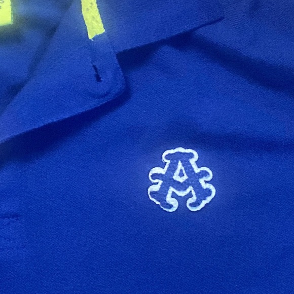 Mens Akademiks shirt royal blue/neon green, size 4XL, gently worn. - Picture 5 of 5